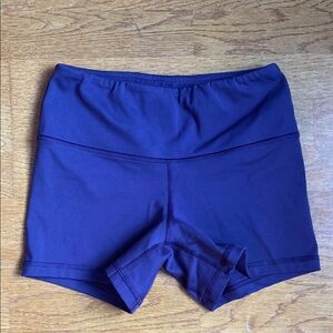 FLEO Purple Velvet Power High Rise Shorts XS